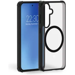 Force Case Verstärkte Hülle für Samsung Galaxy S24 (Samsung Galaxy S24), Smartphone Hülle, Transparent, Schwarz