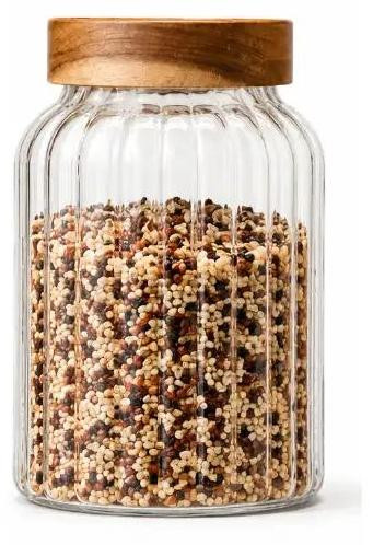 Mutfio Space Voorraadpot van Acaciahout, 1900 ml