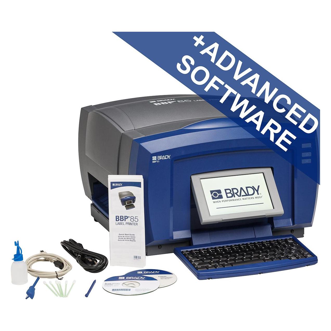 Brady BBP85-AZ-SFIDS, mehrfarbiger Schilder- und Etikettendrucker BBP85, AZERTY-Tastatur, PC-Absch (300 dpi) (BBP85-AZ-BWS)