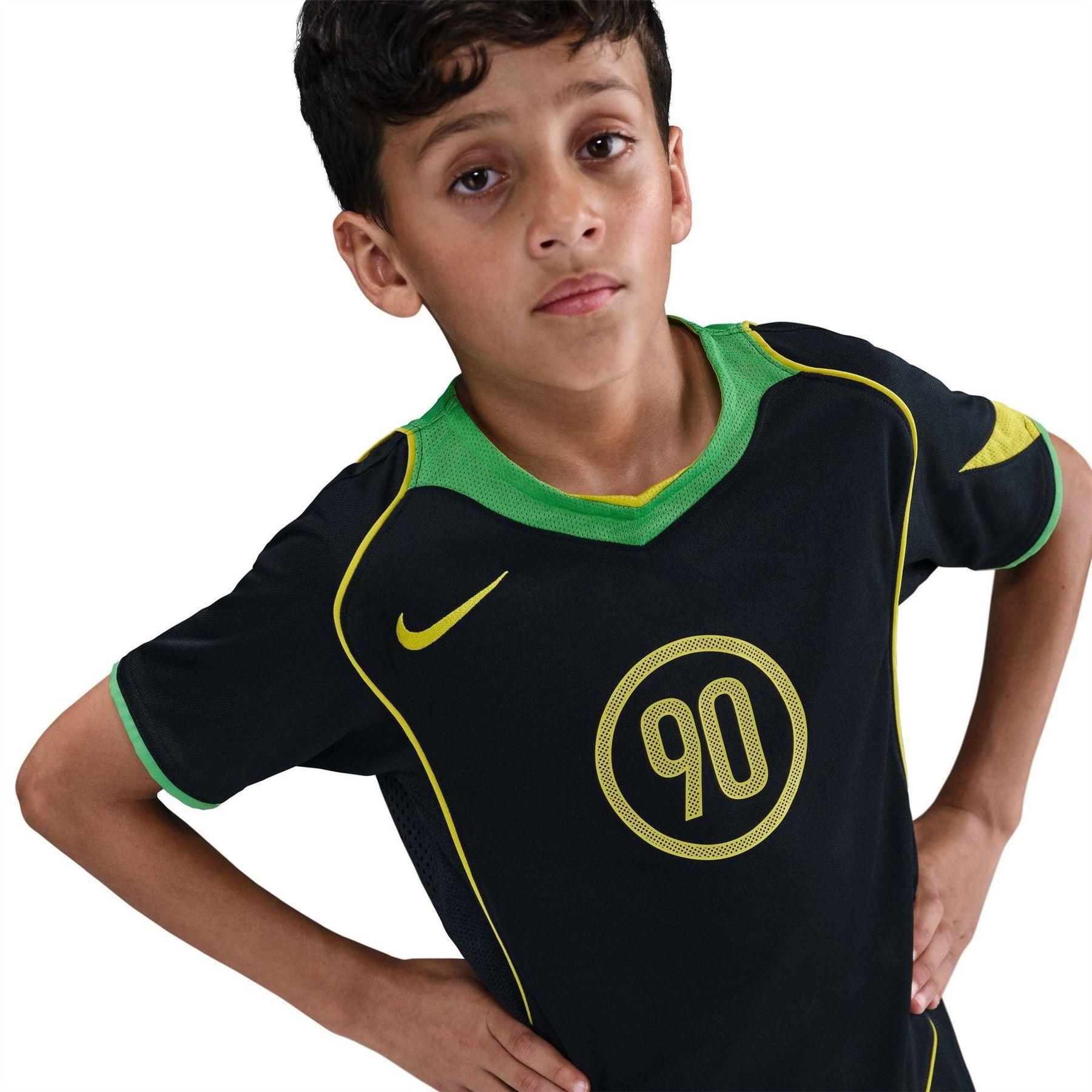 Nike - "T90" Trikot für Kinder, Dri-FIT (Schwarz/Grün)