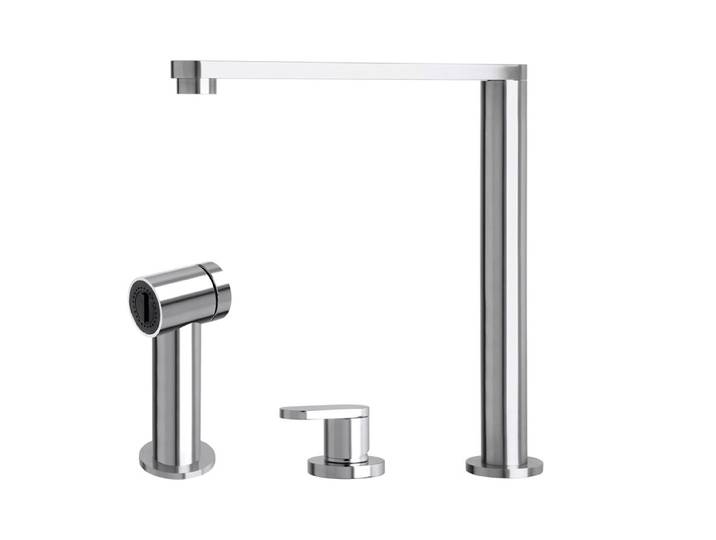 BARAZZA mitigeur avec douchette séparée extractible 1RUBMBFRK B-FREE (Satin - Acier Inox)