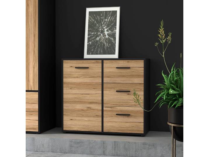 Buffet Swords 95 x 85 x 42cm Marron/Noir