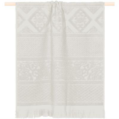 Duschtuch PAD "HARLEM, 70x140 cm", weiß, B:70cm L:140cm, Frottee, Frottee, Handtücher, hochwertige Jacquard-Webung, besonders weicher Griff, mit Fransen