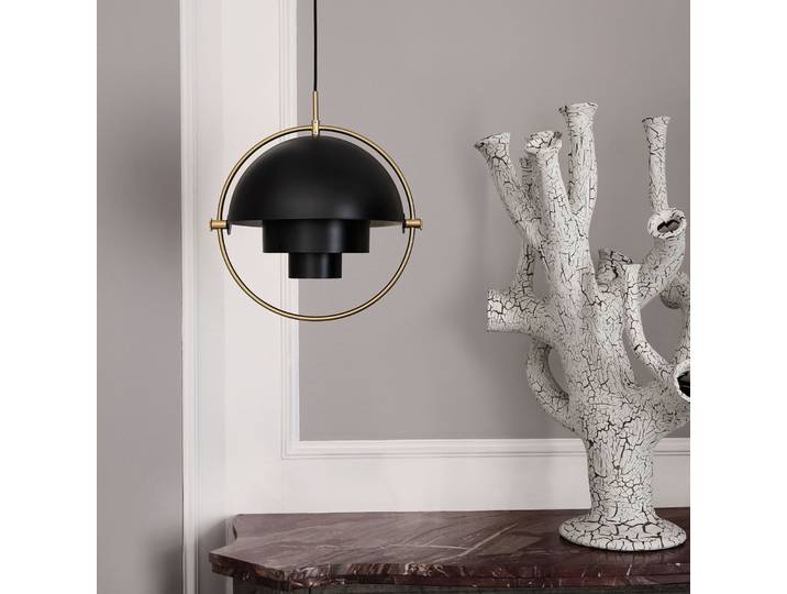 Multi-Lite Pendelleuchte Ø36 Messing/Schwarz - GUBI - Wohnzimmer - Design - Metall - Einflammig