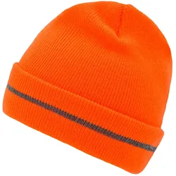 Reflective Beanie "MB7141" - bright-orange/silver