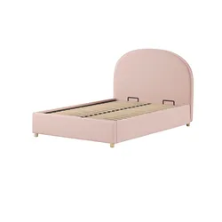 POLSTERBETT Karlotta 140x200 mit Bettkasten Bouclé Stoff rosa