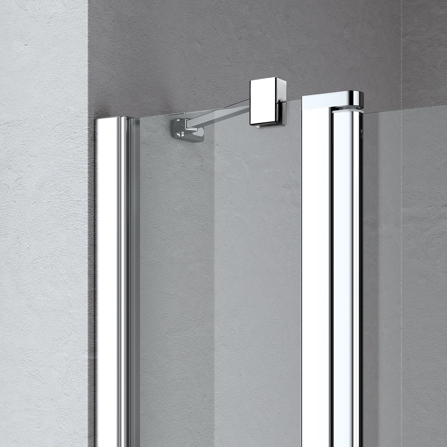 Kermi Liga U-Form Pendel Falttüren mit Festfeldern 90 x 75 cm