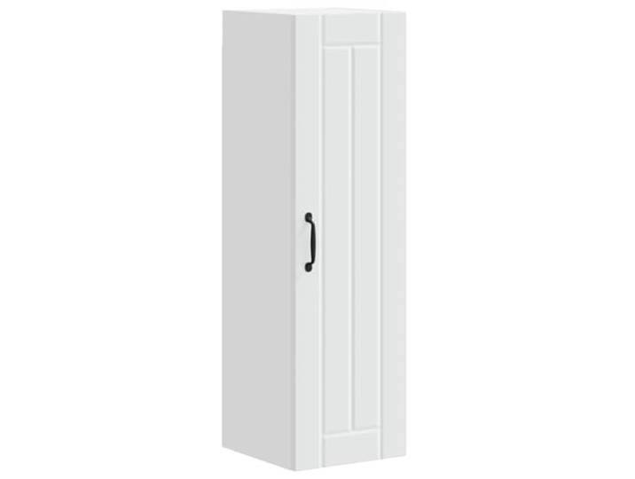 IBUQDDV Wandschrank Lucca Weiß 30 x 31 x 100 cm Holzwerkstoff Minimalistisches Design, rechteckige Form, Innenbereich, robuste Konstruktion, zeitgemäße Küchen