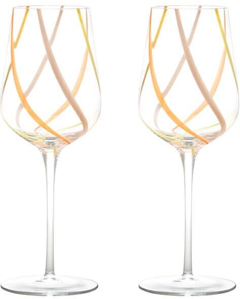 Anton Studios Anton Studio Designs Rio Citrus Set of 2 Wine Glasses