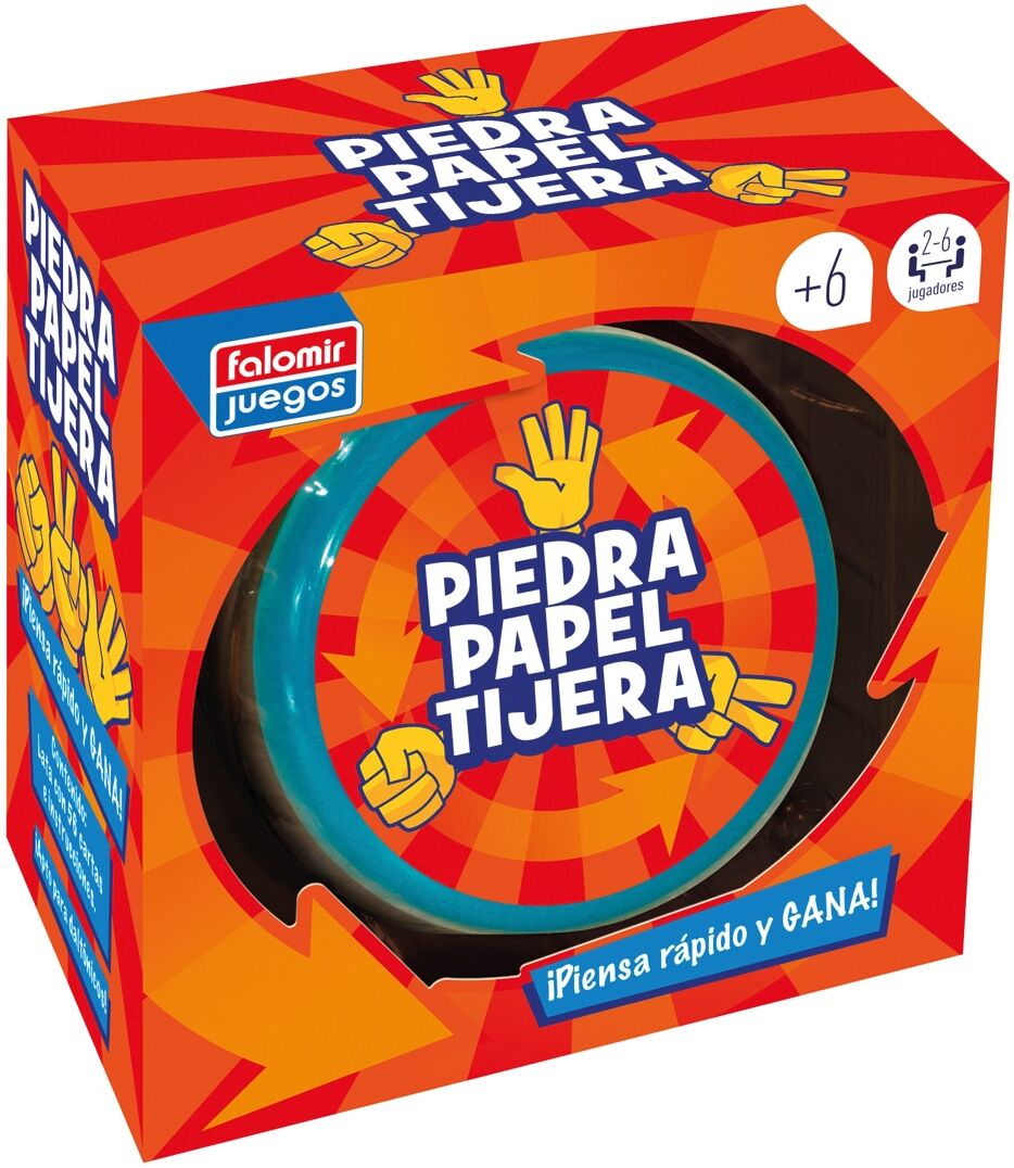 Juguetes Falomir Juego de cartas Piedra Papel o Tijera.