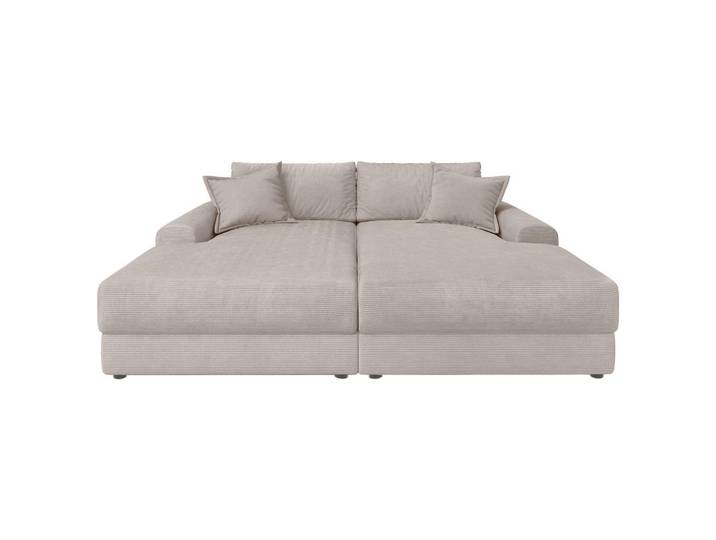 Carryhome Bigsofa, Beige, Kunststoff, Füllung: Schaumstoffflocken,Schaumstoffflocken, 234x93x190 cm, Rücken echt, Wohnzimmer, Sofas & Couches, Bigsofa