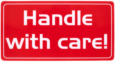Stageworx Tourlabel Handle With Care Rot