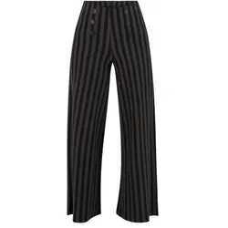 Blutsgeschwister High-Waist-Hose Stereo Rainbow Sailorette - lack line stripes XS