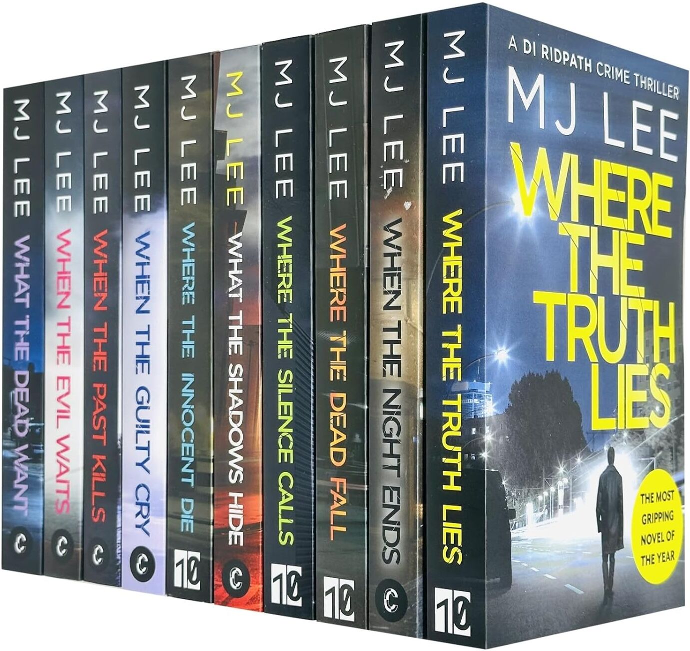 Canelo DI Ridpath Series by M J Lee, 10 Book Paperback Crime Thriller Set, Manchester Police Procedural Detective Fiction Collection, Adult Fiction