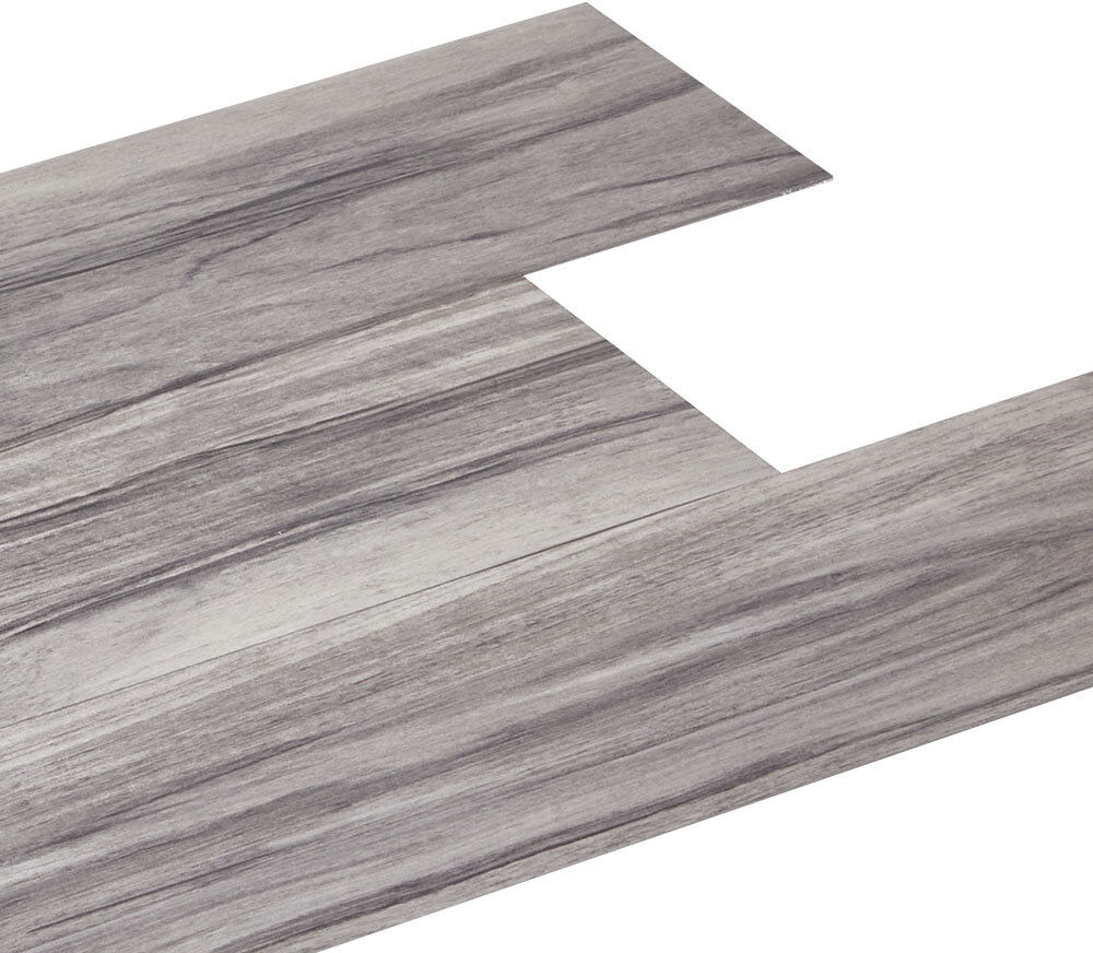 Brayden Studio 15.2x91.5 cm 36Pcs Self Adhesive PVC Flooring Grey 15.2cm W X 91.5cm L