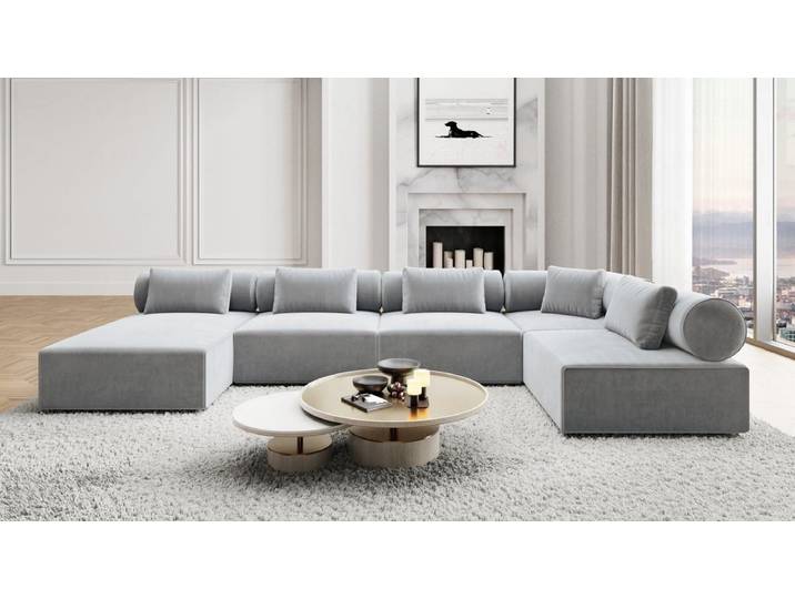 Couchlandschaft Laguardia U-Form in Stoff