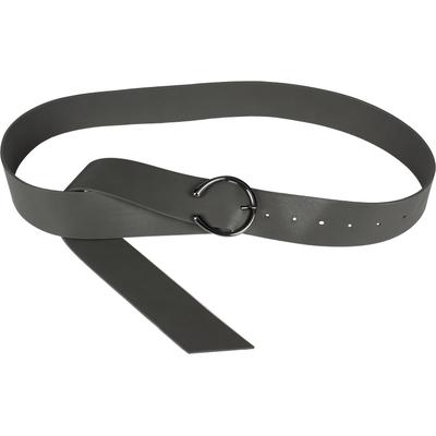 Taillengürtel STYLEBREAKER "Taillengürtel mit Hufeisen Schnalle", Damen, grau (dunkelgrau), Obermaterial: 100% Polyurethan PU., Modisch, Gürtel