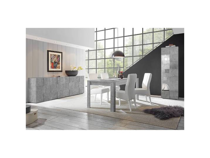Vitrine Dama I 60 x 187 x 42cm Gris/Imitation béton