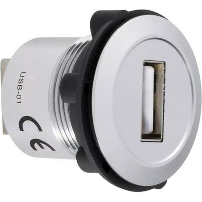 TRU COMPONENTS USB-01 USB-Einbaubuchse 2.0 Buchse, Einbau USB-Buchse Typ A auf USB-Buchse Typ A Inhalt: 1 St.
