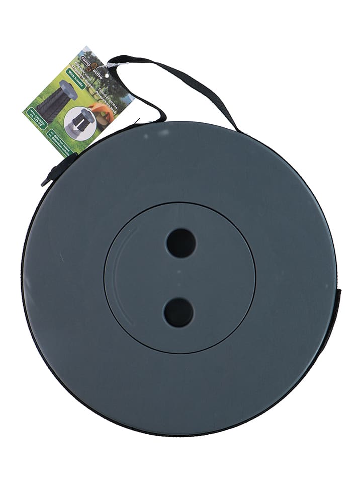CAMP ACTIVE Hocker in Grau/ Schwarz - (H)45,3 cm - onesize