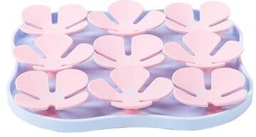 Inspired Deals Portable Silicone Slow Feeder & Pet Licking Bowl, Anti Choking Food Mat For Cats & Dogs sky Blue+pink