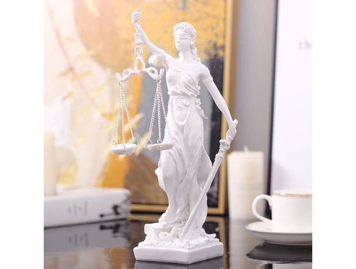 Statue de Déesse de la Justice Grecque, Anges Fins, Sculpture en Résine, Ornements de Personnes, Accessoires de Décoration Vintage pour la Maison, Artisanat de Bureau, 27cm