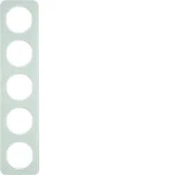 Berker 10152109 Rahmen 5fach R.1 Glas, polarweiß