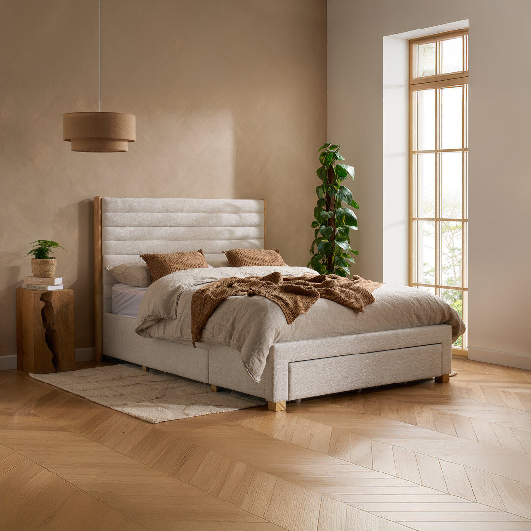 17 Stories Taion Bed Grey Grey Double