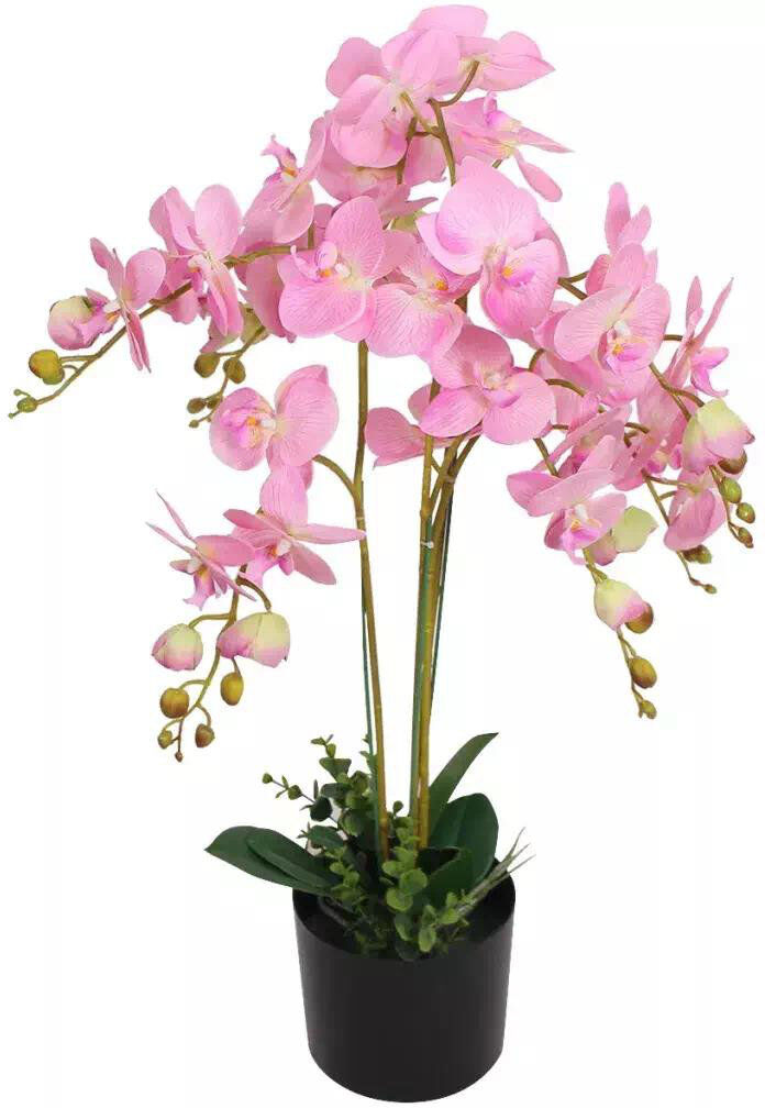 Bay Isle Home Faux Plant in Plastic Pot Pink 75cm