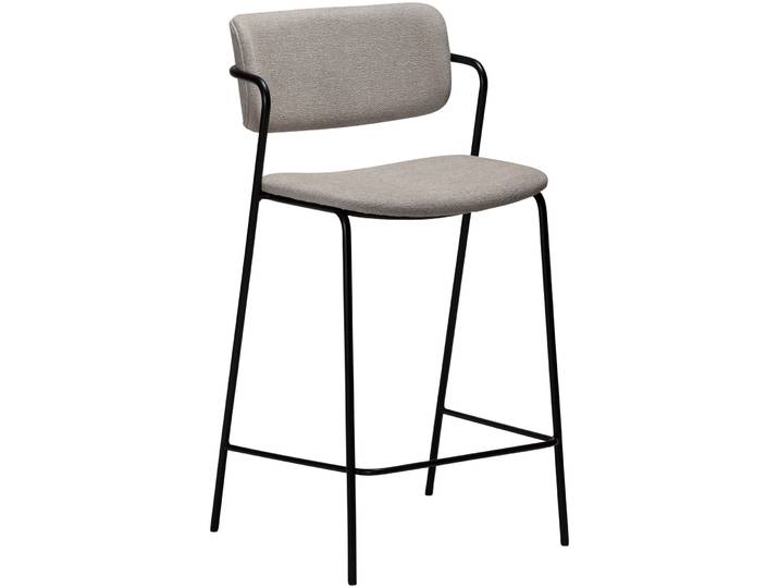 DAN-FORM Barhocker 2er-Set Zed grau/schwarz Stoff H 96 cm - Barhocker 2er-Set