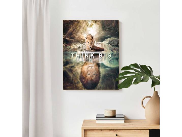 Wandbild REINDERS Glaube an dich , grün (farbe bild(er): grün), B:50cm H:40cm T:3cm, MDF, Bilder, Wandbild