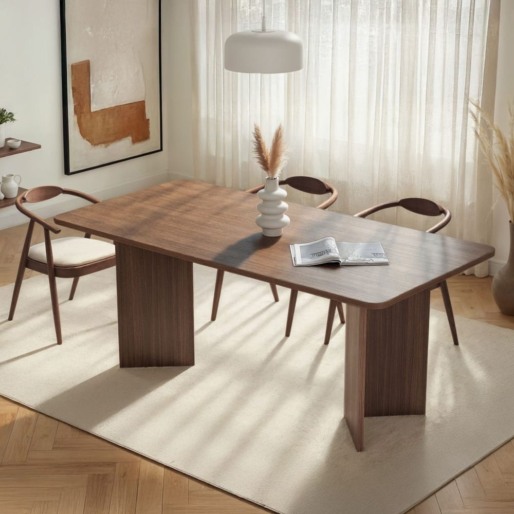 Habitat & Jardin Table repas en bois marron 180 x 90 x 75 cm Marron 180x75x90cm