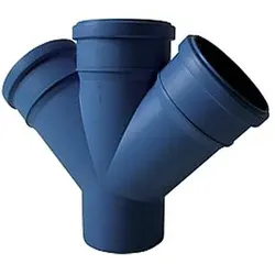 Abflussrohr Doppelabzweiger 45° DN 100/100/100, schallisoliert