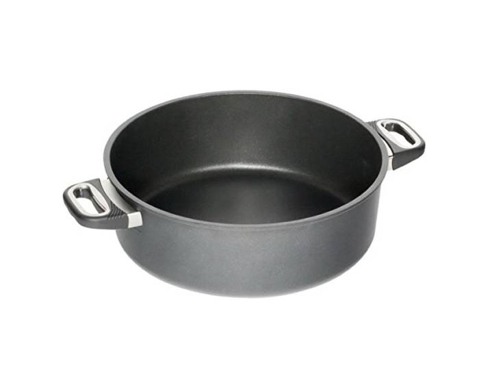AMT Gastroguss Bratentopf 32 cm Ø, 12 cm hoch, nicht induktionsgeeignet, Lotan® Antihaft-Veredelung, Gusspfanne (Aluguss), AMZN-1232