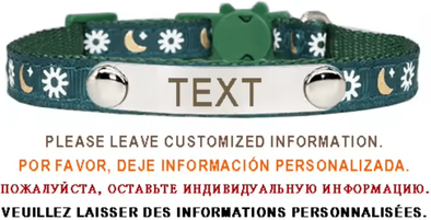 Inspire Curations CustomGuard Personalized Safety Pet Collar sun green s