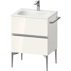 Duravit Sivida Waschtischunterbau, 2 Schubkästen, Griffleiste chrom, 610x477x592mm, zu Sivida, SV4650010220000, Farbe: Weiß Hochglanz