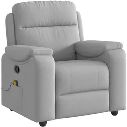 vidaXL, Massageliege + Massagesessel, Massagesessel Wolkengrau Stoff Massage TV-Sessel