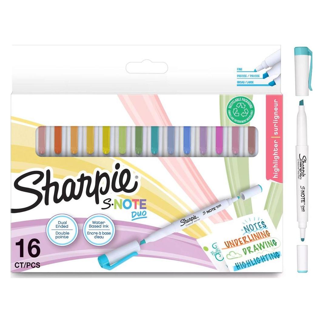 Sharpie Textmarker S-Note DUO Keil- und Rundspitze 16er Blister (16x) (2182115)