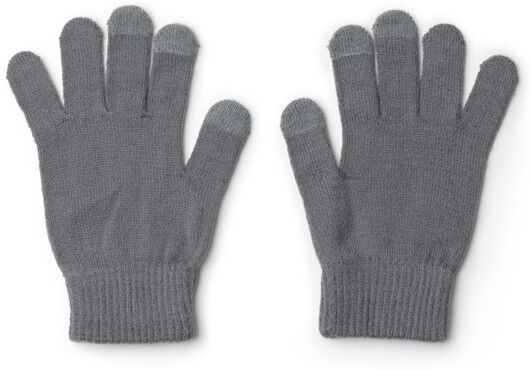 Gants tactiles personnalisés en polyester recyclé RPET Windsor gris TAILLE UNIQUE ADULTE