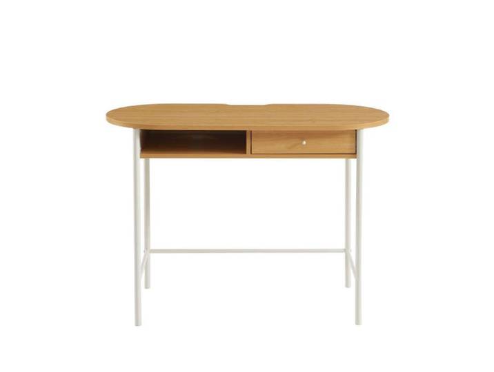 Bureau GAIA effet chêne et blanc 110 cm