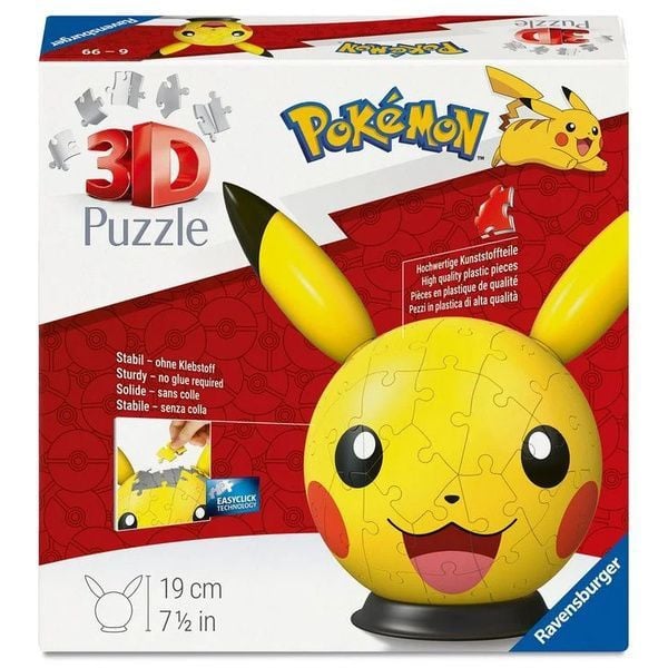 Ravensburger 3D Puzzlebal Pikachu 72 stuks