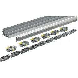 Hettich, Zubehör Türbeschlag, Profilset 4000 mm silber