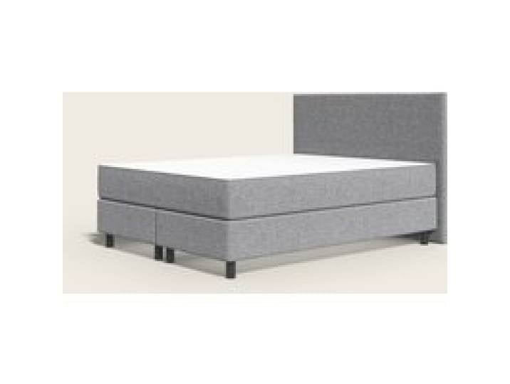 Emma Original Boxspringbett Komfort 180x210cm - dunkelgrau - Füße Schwarz - Kopfteil klassisch