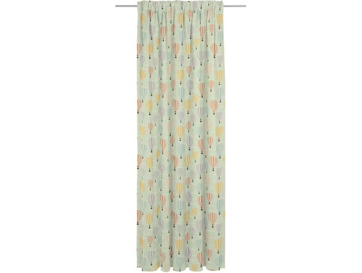 Vorhang ADAM Balloons Gr. 1, grün, B:142cm H:145cm, Jacquard, Baumwolle, Gardinen, Vorhang, aus 100% Bio-Baumwolle