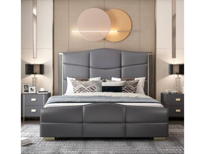 Xlmoebel Polsterbett Elegantes Doppel-Design-Bett aus hochwertigen Materialien (Bett, 1-tlg., Bett), Hergestellt in Europa