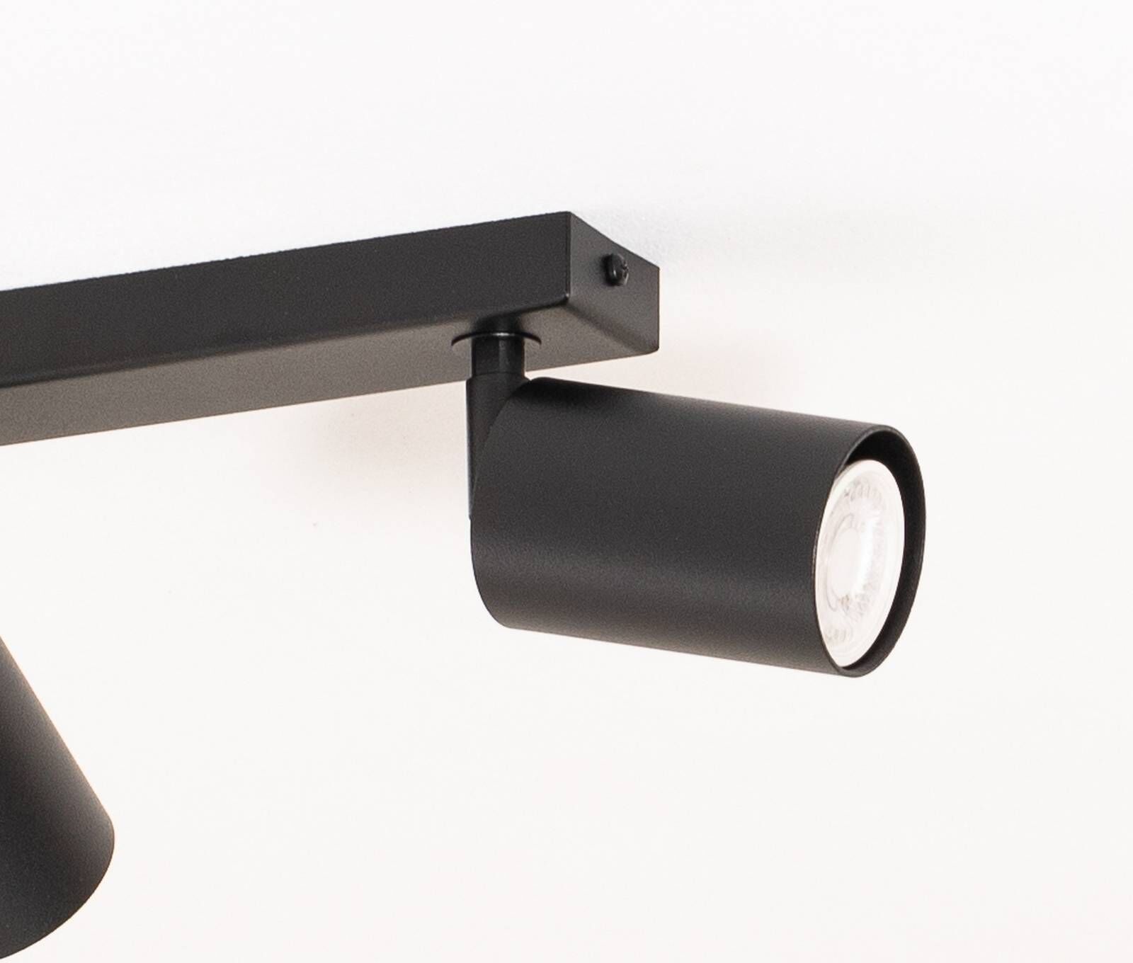 Deckenstrahler Zoom, 4-flammig, schwarz Zoom SIGMA, dimmbar, schwarz, für Wohn- / Esszimmer, Metall, Modern