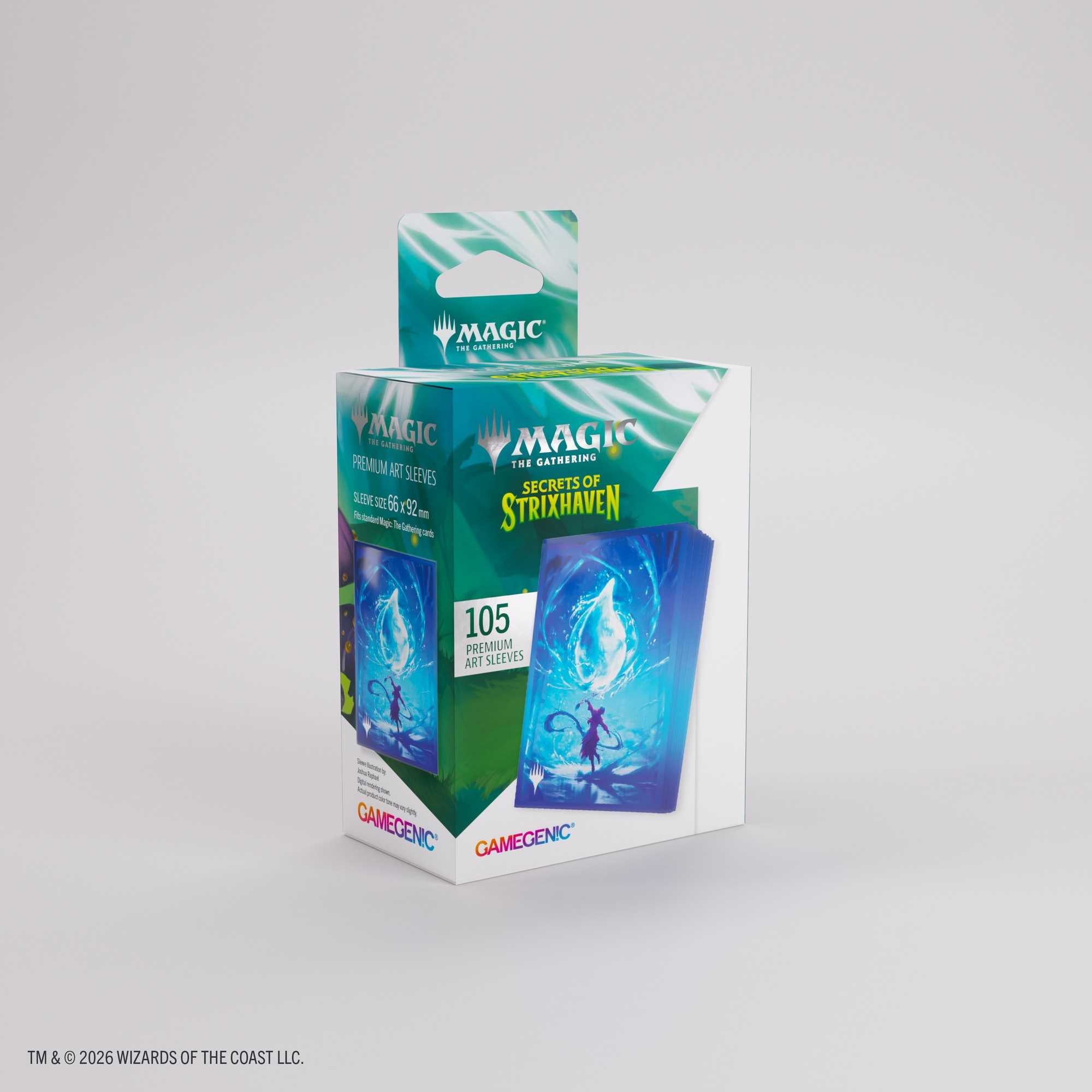 Gamegenic Magic: The Gathering Secrets of Strixhaven Premium Art Sleeves – Mana 2 for Card Game Accessories, Protects Cards, Plastic-Free Packaging