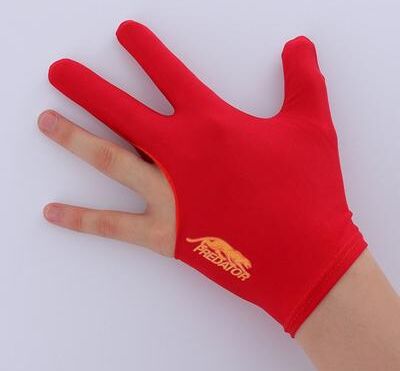 Multisell Products Hub Elastic Snooker Gloves, Non Slip Spandex Billiards Gloves, Breathable Three Finger Open Gloves For Men And Women red left Hand