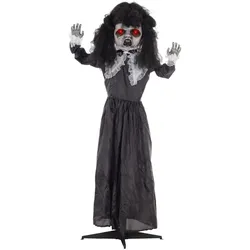 160CM Halloween Dekoration Geisterpuppe mit LED-Lichter, Soundfunktion