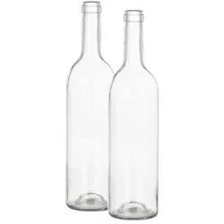 Deko-Glasflaschen, 31,5 cm, 7,5 cm Ø, 2 Stück